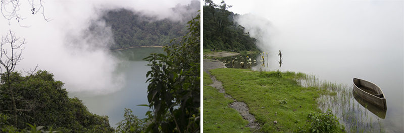  Lagoa no crater do volcán Chicabal