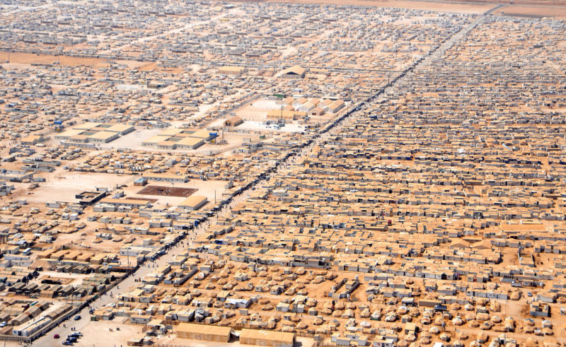 Campo de refuxiados e refuxiadas de Za'atari en Xordania